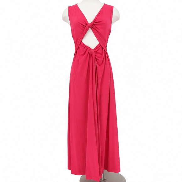 Rosetta Getty Dresses & Skirts - Rosetta Getty x RTR Cut Out Twist Front Dress Size M Red Midi Dress GUC
